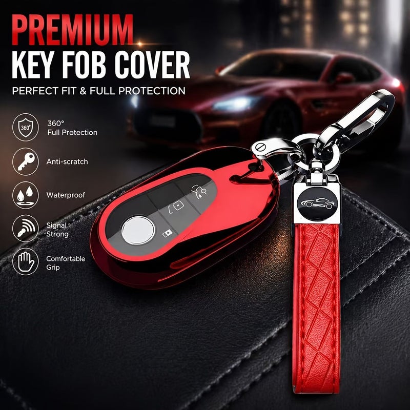 Fiery Red Mercedes Key Fob Cover Compatible With S Class G Class E Class 2020 To 2025 - Image 4