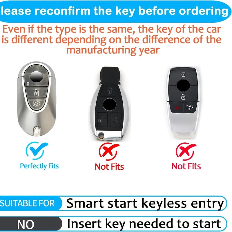 Fiery Red Mercedes Key Fob Cover Compatible With S Class G Class E Class 2020 To 2025 - Image 2
