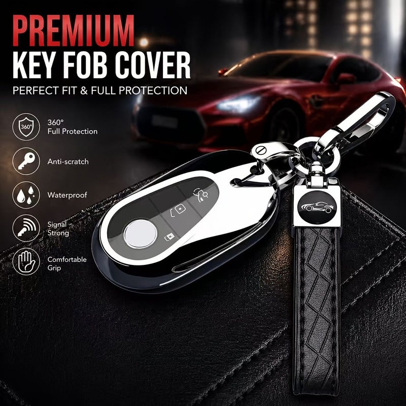 Fiery Red Mercedes Key Fob Cover Compatible With S Class G Class E Class 2020 To 2025 - Image 5
