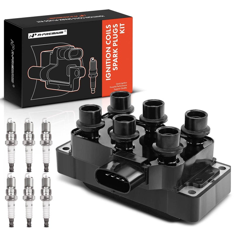 أطقم بواجي وملفات إشعال APremium متوافقة مع فورد إكسبلورر 2006-2010 إكسبلورر سبورت تراك 2007-2010 موستانج 2005-2010 رينجر 2001-2011 مازدا B4000 2001-2010 ميركوري ماونتينير