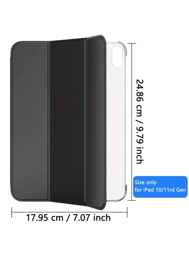 حافظة جلدية زرقاء من الجلد الصناعي لجهاز iPad Air 5 2022 مقاس 10.9 بوصة مع حامل قابل للطي ثلاثي مع وظيفة السكون والاستيقاظ الذكية - Image 2