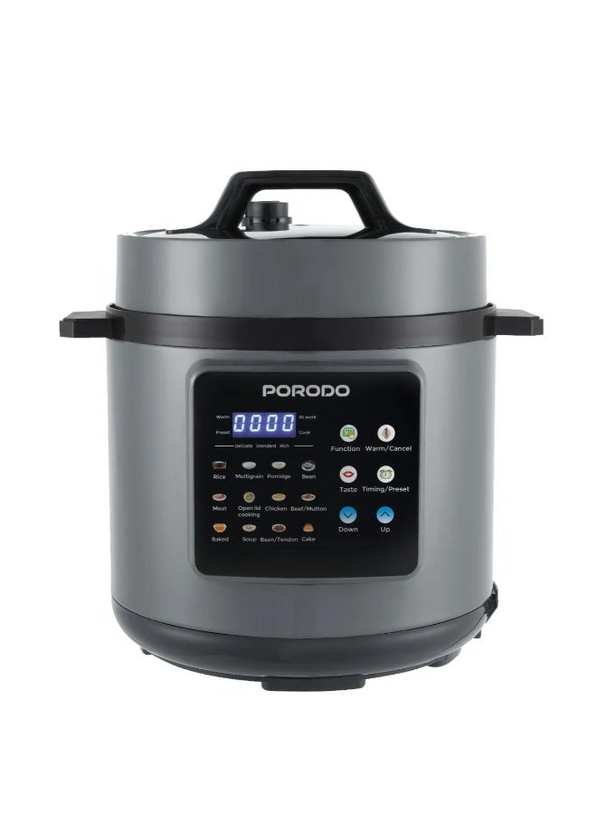 بورودو قدر ضغط كهربائي من بورودو لايف ستايل بسعة 6 لتر وقوة 1300 واط مع شاشة LED و12 برنامجًا مُعدًا مسبقًا. - Image 3