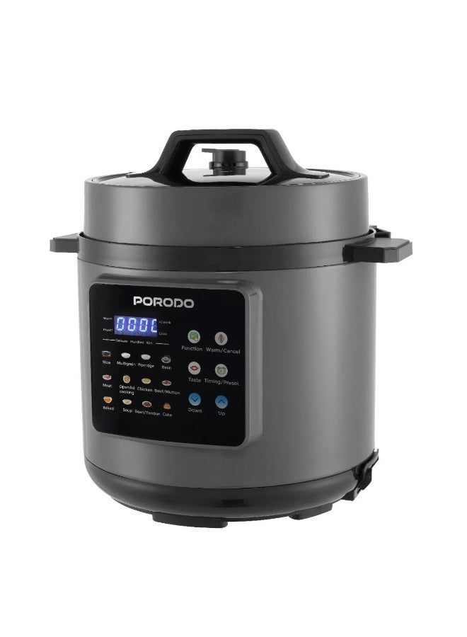 بورودو قدر ضغط كهربائي من بورودو لايف ستايل بسعة 6 لتر وقوة 1300 واط مع شاشة LED و12 برنامجًا مُعدًا مسبقًا. - Image 1