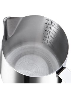 FirstTry FirstTry Milk Frothing Pitcher I Stainless Steel Frother Cup with Measurement Scale I Steaming Pitcher Coffee Milk Jug for Cappuccino Latte Art Espresso Machines Accessories Silver 600ml  - Image 4