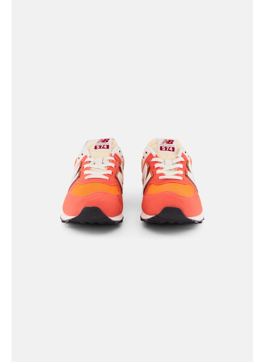 New Balance Kids Boy GC574RCB Medium Lace Up Outdoor Shoes, Coral  - Image 2