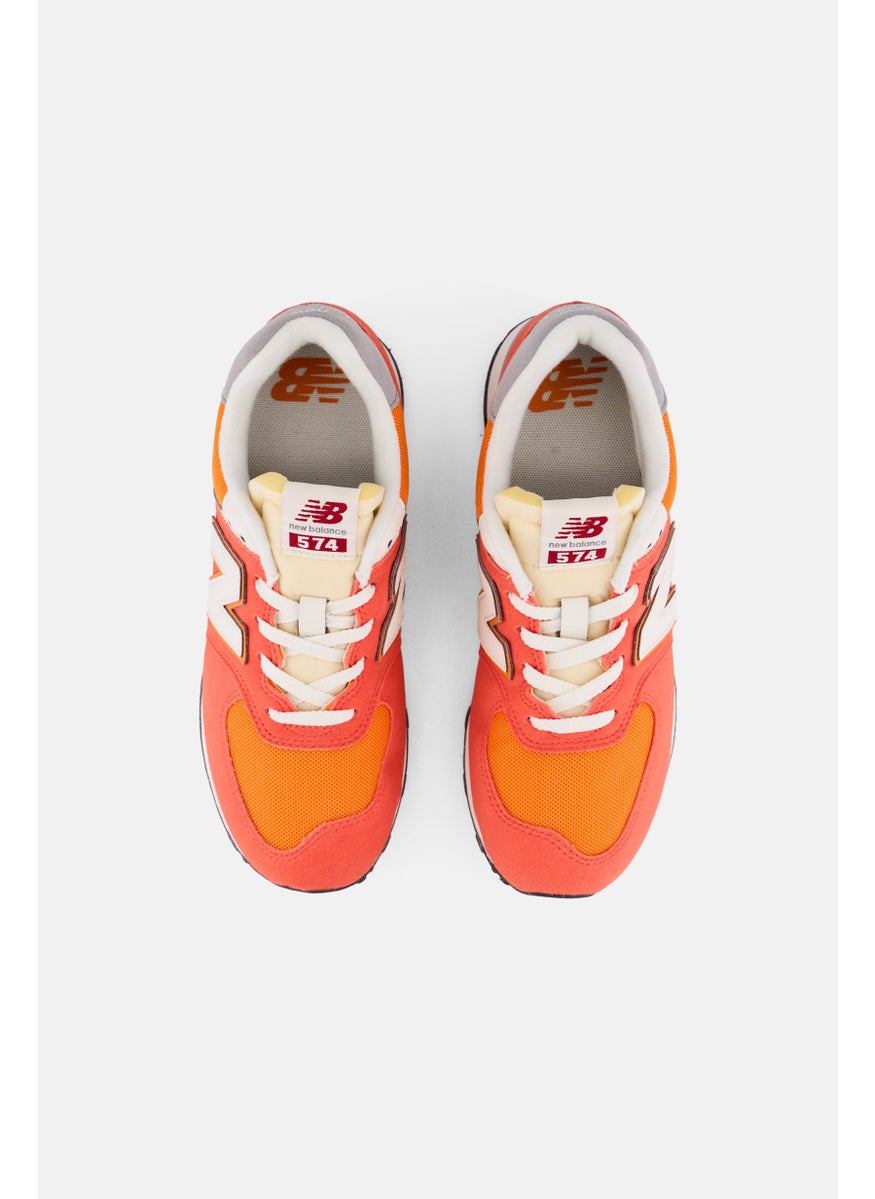 New Balance Kids Boy GC574RCB Medium Lace Up Outdoor Shoes, Coral  - Image 3