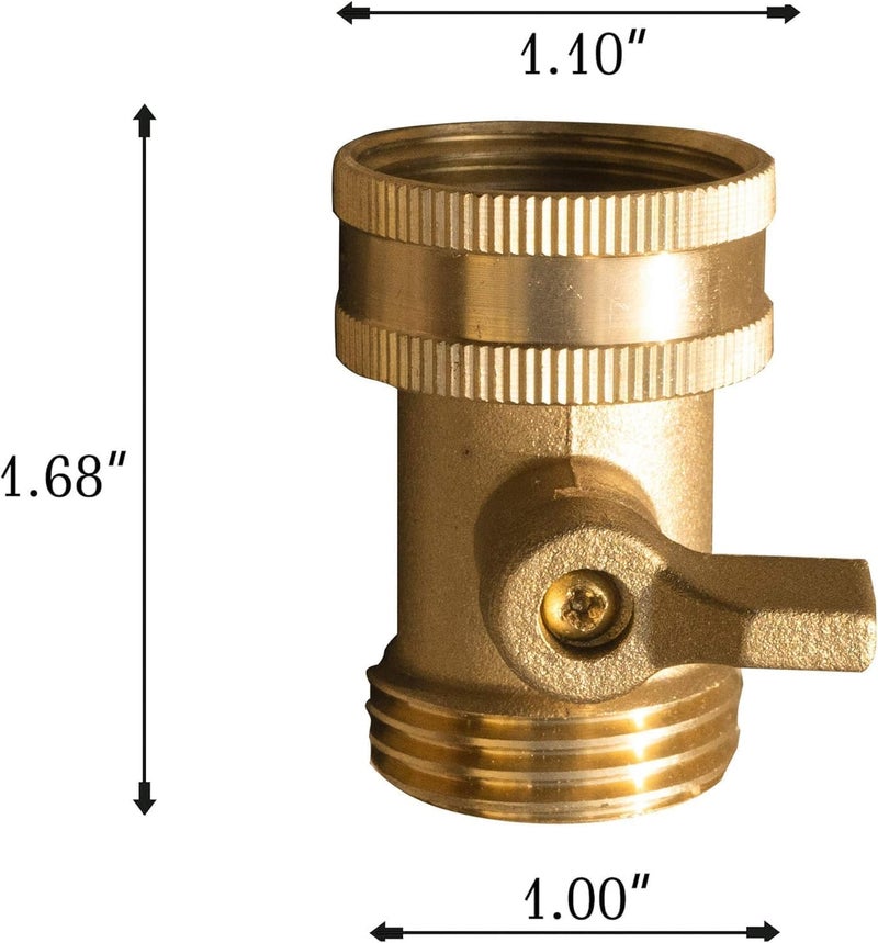 Xiny Tool Brass Garden Hose Shut Off Valve, 4 Pack Heavy Duty 3/4 Inch Solid Brass Garden Hose Shut Off Valve with 4 Extra Rubber Washers - Image 3