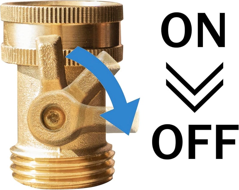 Xiny Tool Brass Garden Hose Shut Off Valve, 4 Pack Heavy Duty 3/4 Inch Solid Brass Garden Hose Shut Off Valve with 4 Extra Rubber Washers - Image 4