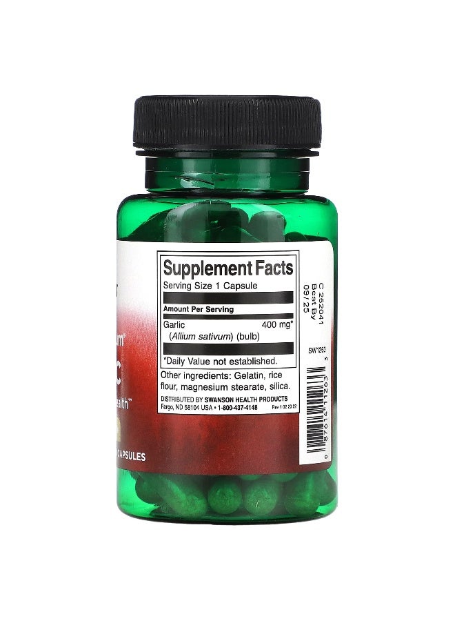SWANSON Swanson, Full Spectrum Garlic, 400 mg, 60 Capsules  - Image 2