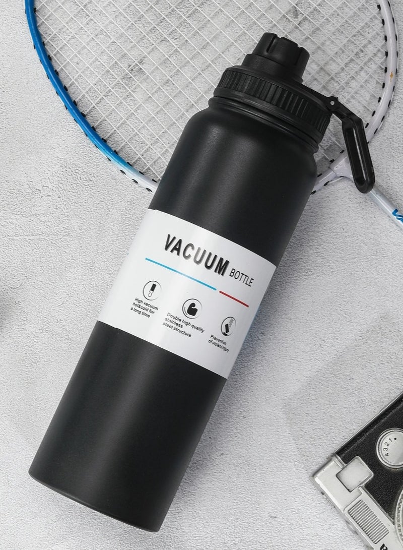 شيانغ مي 1pc قارورة هوائية مقاومة للتسرب &، 304 زجاجة الفضاء من الفولاذ المقاوم للصدأ، قدرة كبيرة للياقة البدنية، الرياضة، في الهواء الطلق، السفر، السيارة، كأس مياه الشرب - Image 2