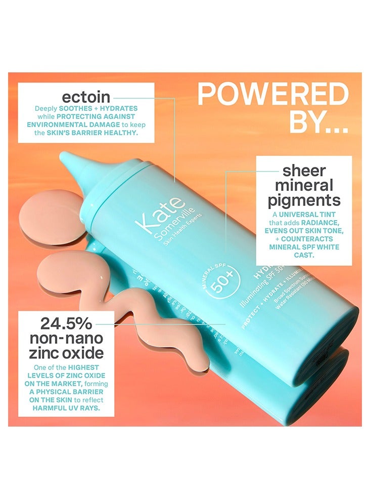 Kate Somerville HydraKate Illuminating Sunscreen Drops for face with 50+ SPF, Zinc Oxide and Mineral Tinted, Moisturizing and Anti-Aging 50 ml / 1.7 fl oz - Image 2