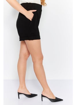 INC Women High Rise Solid Basic Short, Black  - Image 3