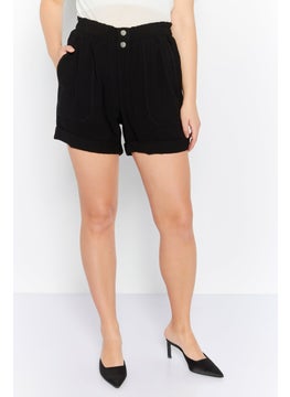 INC Women High Rise Solid Basic Short, Black  - Image 1