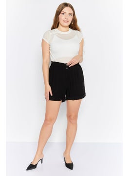 INC Women High Rise Solid Basic Short, Black  - Image 4