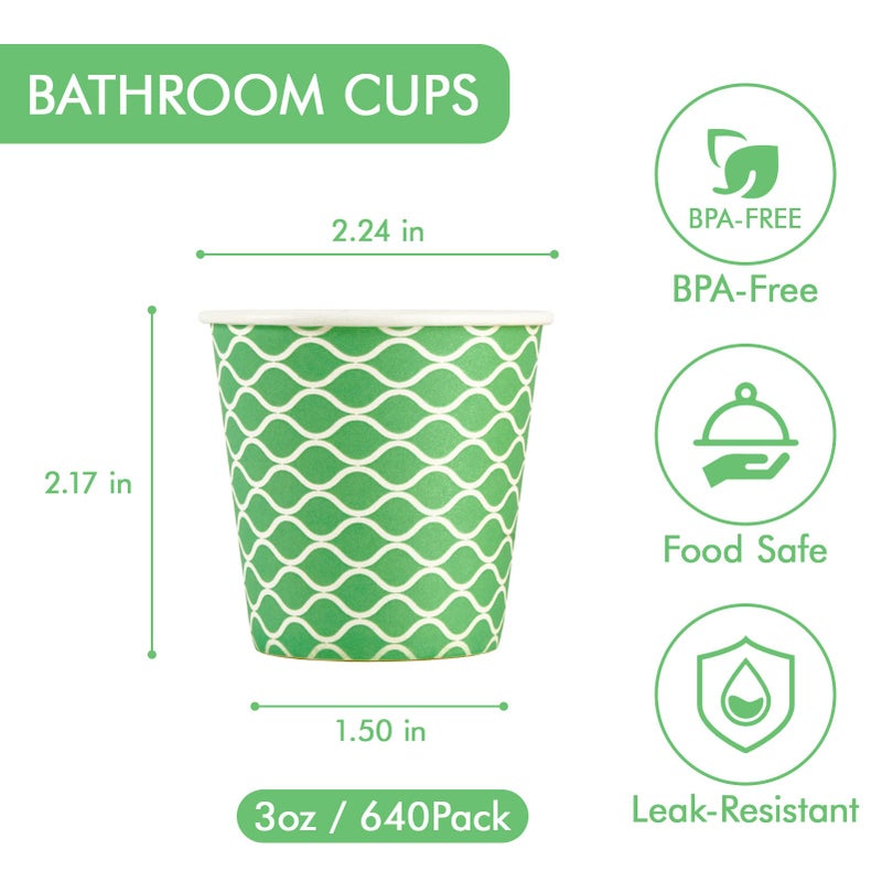 LITOPAK 640 Pack 3 oz Paper Cups  Colorful Small Bathroom Cups  3oz Disposable Paper Cups  Disposable Drinking Cups  and Mini Snack Cups for Home  Bathroom  Picnic  Party  and Events - Image 2