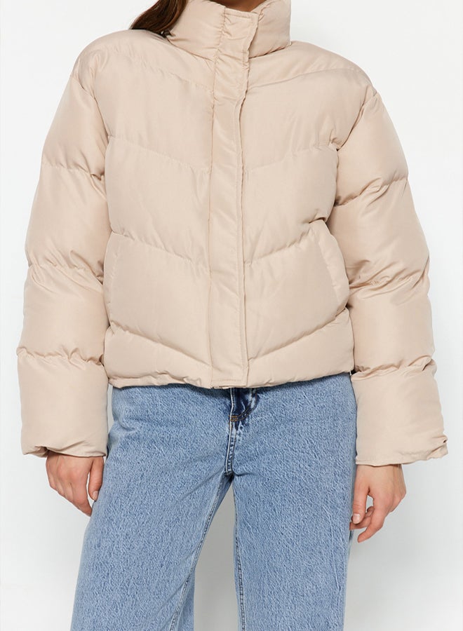 trendyol Beige Regular Mold Water Repellent Puffer Jacket - Image 4