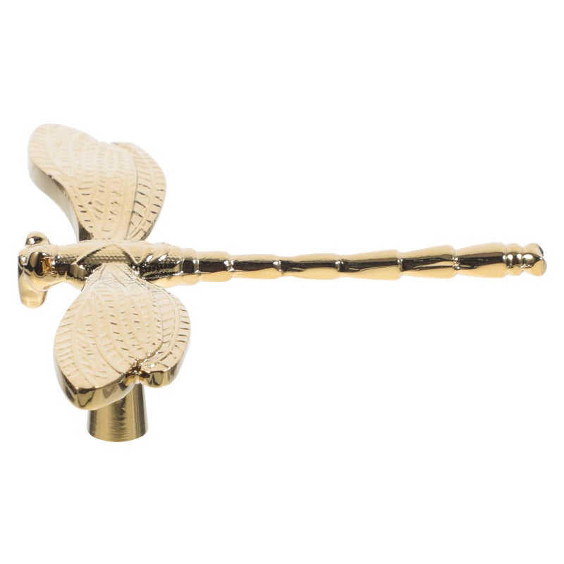 Brass Dragonfly Cabinet Knob PVD Gold Finish Drawer Pulls Single Hole Furniture Handles - Image 2