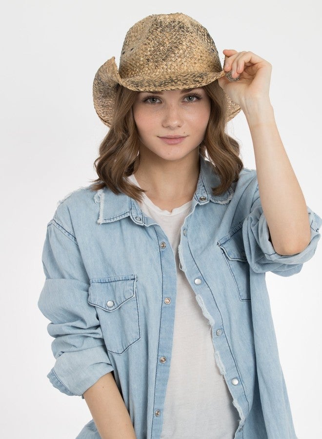 Peter Grimm Drifter Hats, Woven Straw Hat Unisex, Cowboy & Cowgirl (Black, Maverick) - Image 5