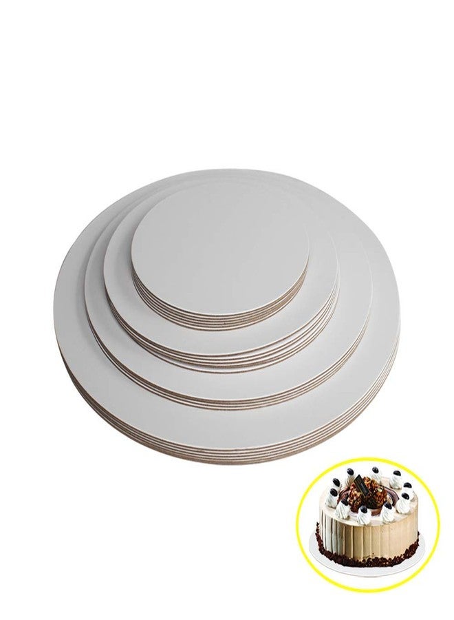 Cangfort White Round Greaseproof Cake Boards – Cake Circle Base, 6/8/10/12 inch, 5 of Each Size - Image 3