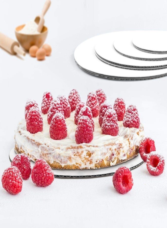 Cangfort White Round Greaseproof Cake Boards – Cake Circle Base, 6/8/10/12 inch, 5 of Each Size - Image 4