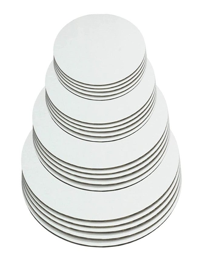 Cangfort White Round Greaseproof Cake Boards – Cake Circle Base, 6/8/10/12 inch, 5 of Each Size - Image 1