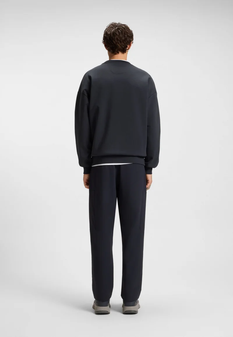 BOSS Oversized-fit cotton-blend sweatshirt with photo print