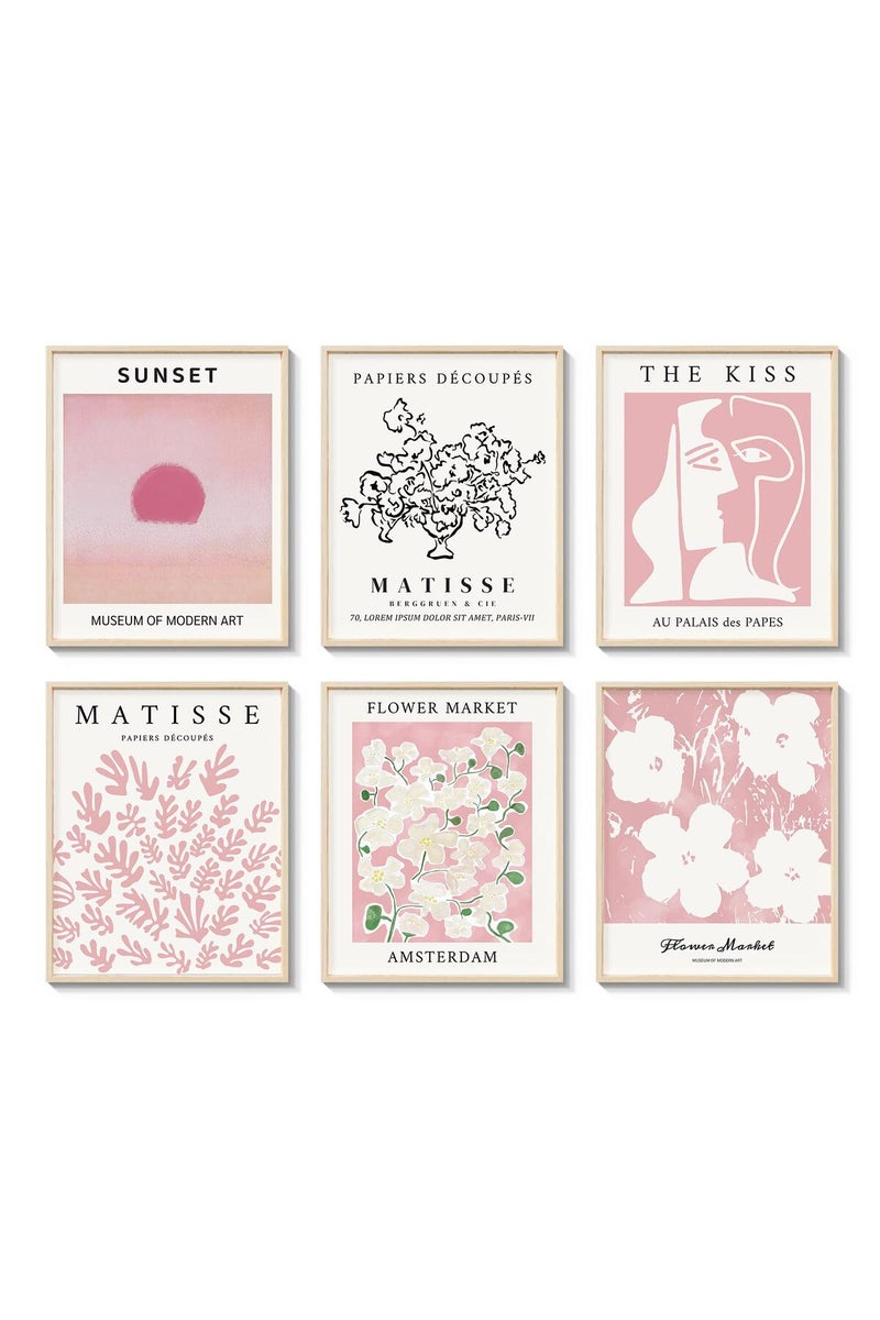 ARPEOTCY Matisse Wall Art Prints, Blue Retro Art Posters, Abstract Master Prints for Bedroom Wall Decor Aesthetic, Set of 6, 8x10in, Unframed - Image 1