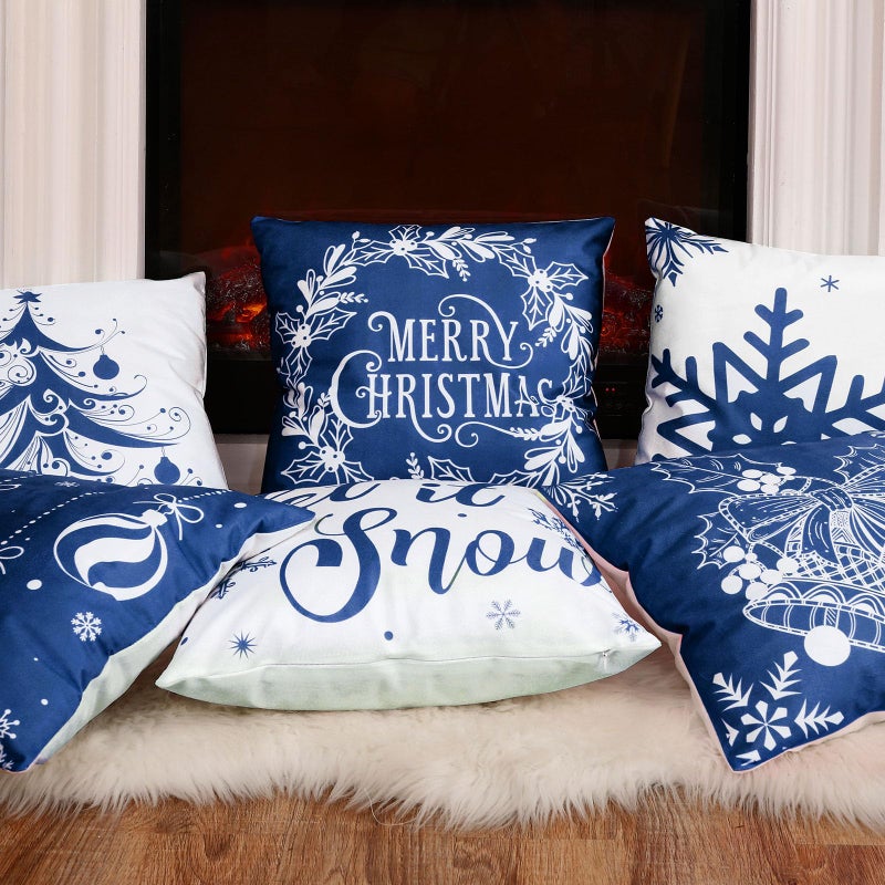 تاتو 6 PCS CHRASSING PACEDS COVERS CUSHION COVERS DERICATION CHRIDACH COVER COVER DINECT DECORD ARWARD CASE FOR - Image 4
