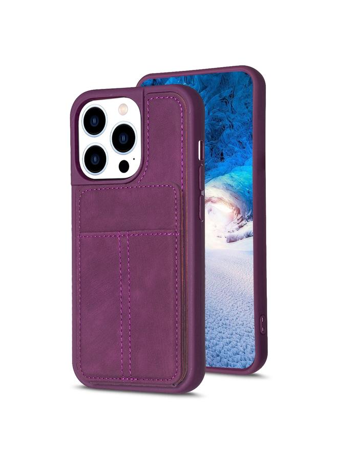 S-TOP Case For iPhone 15 Pro BF28 Frosted Card Bag Phone Case with Holder - Image 1