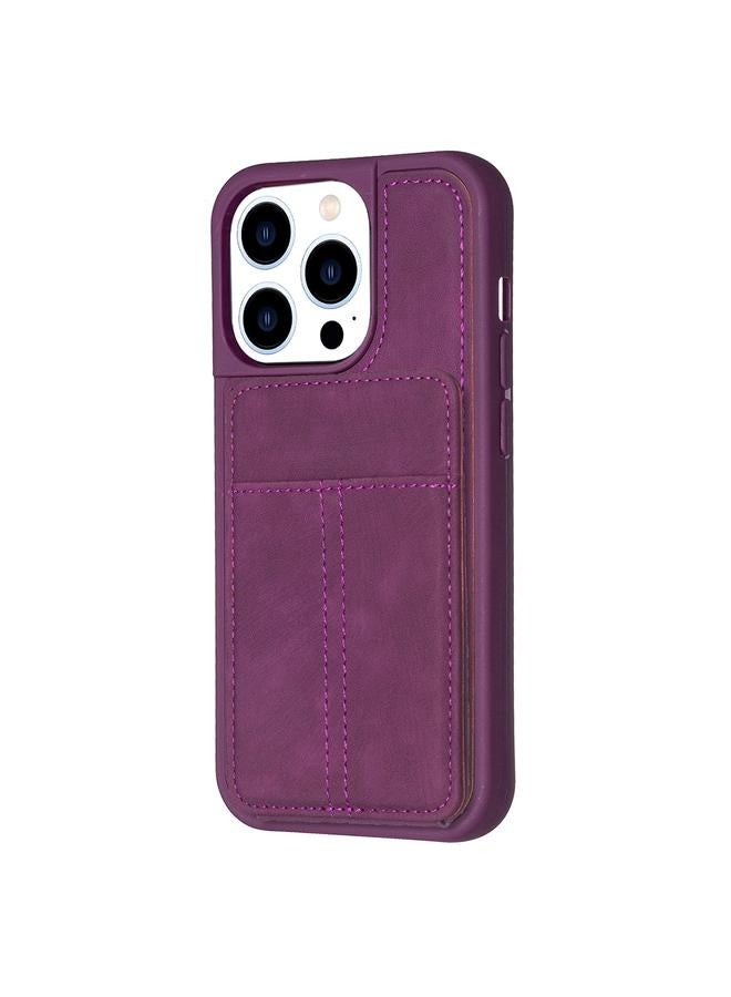 S-TOP Case For iPhone 15 Pro BF28 Frosted Card Bag Phone Case with Holder - Image 2