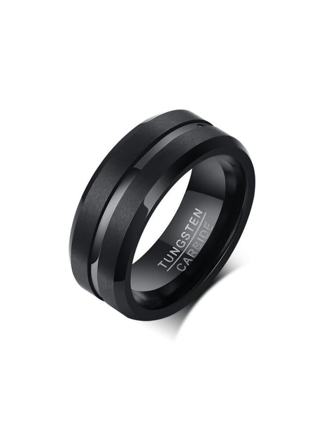 Men Rings Index Finger Ring 8mm Open Bottle Tungsten Steel Ring Trendy Men Ring Jewelry Tcr-039