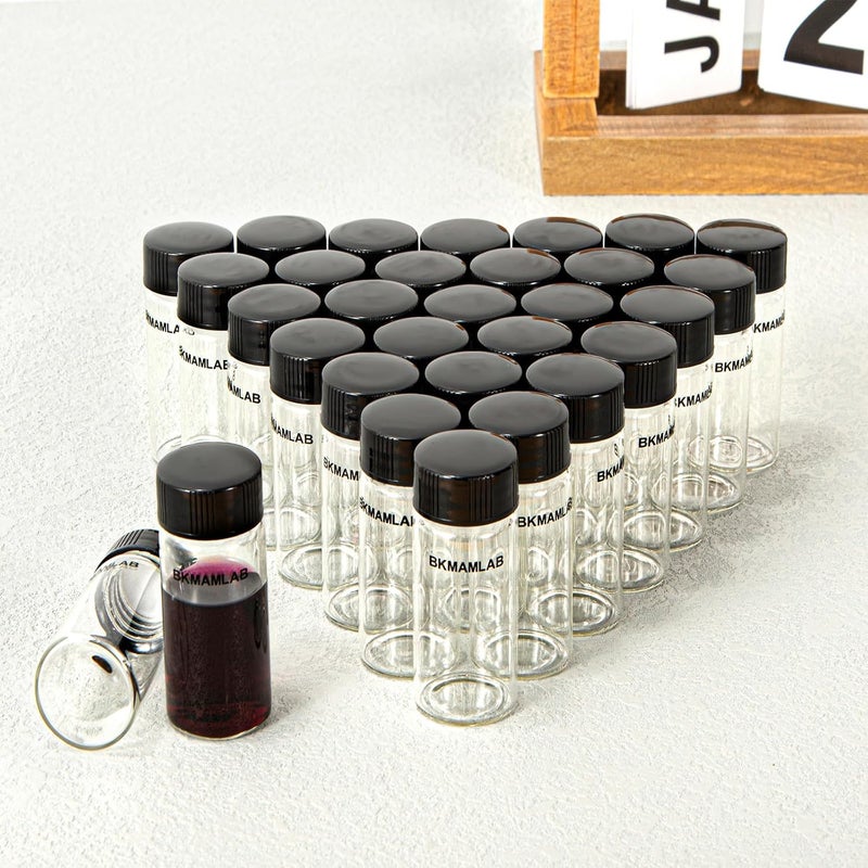 BKMAMLAB 20ml Clear Small Glass Vials 30pcs with Screw Caps(30pcs) - Image 5