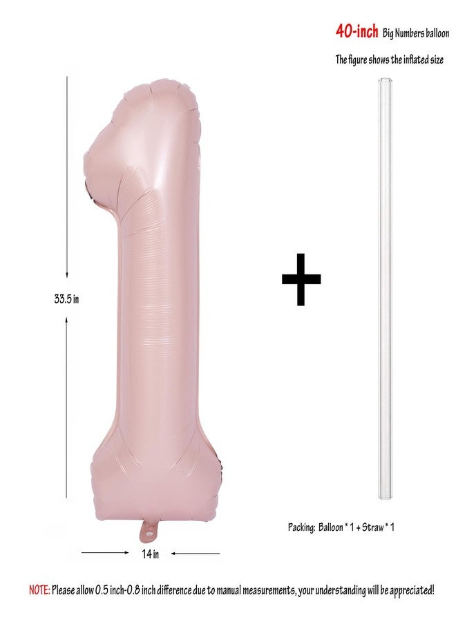 CHANGZHONG 40 In Matte Pink Number Balloons Helium Foil Mylar Balloon Birthday Party banquet Decoration Digital 1 - Image 2
