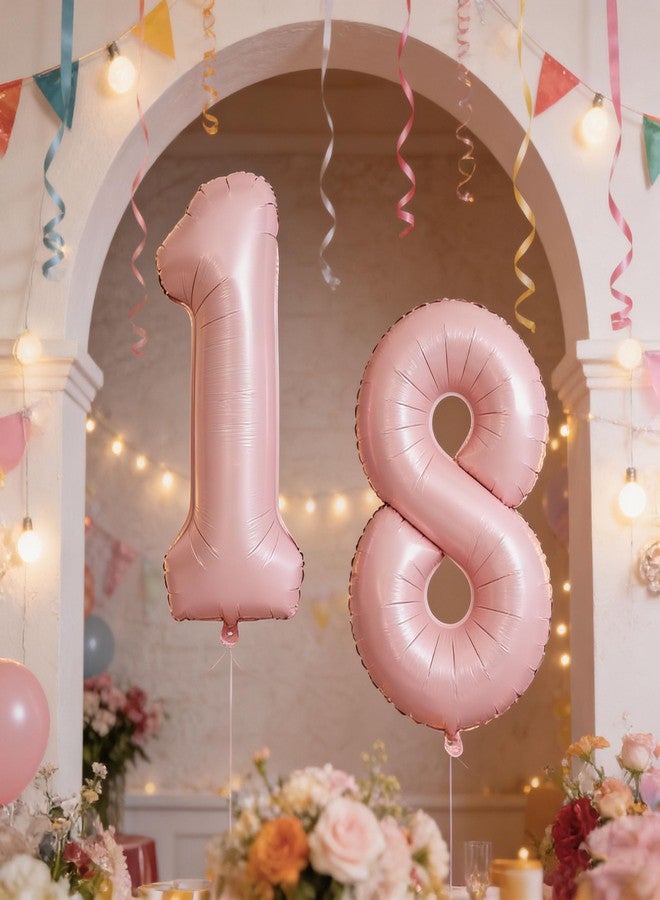 CHANGZHONG 40 In Matte Pink Number Balloons Helium Foil Mylar Balloon Birthday Party banquet Decoration Digital 1 - Image 4