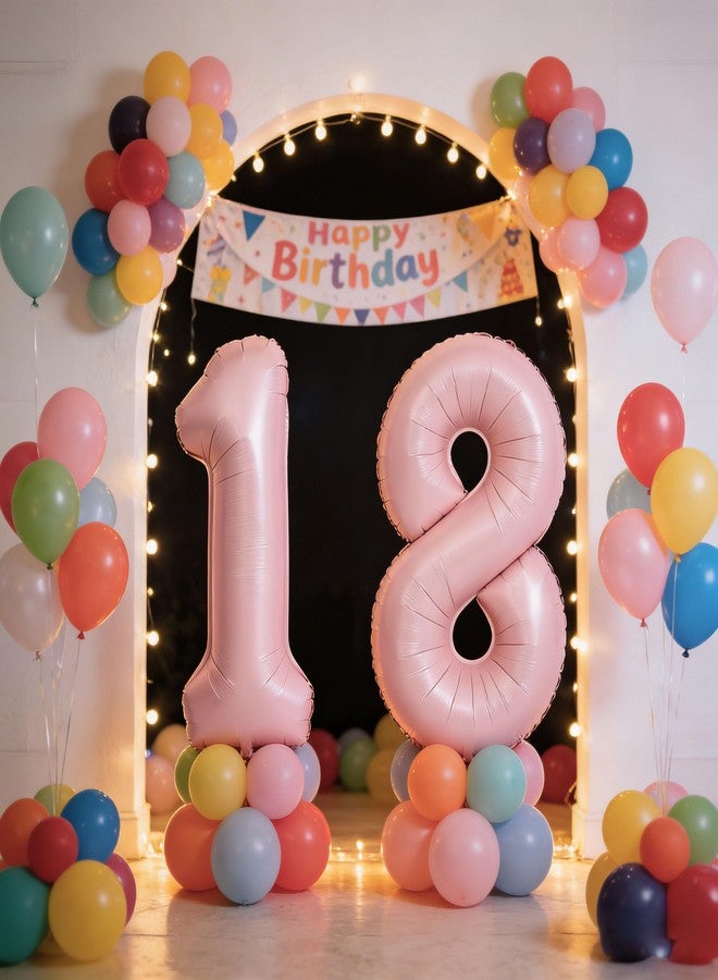 CHANGZHONG 40 In Matte Pink Number Balloons Helium Foil Mylar Balloon Birthday Party banquet Decoration Digital 1 - Image 5