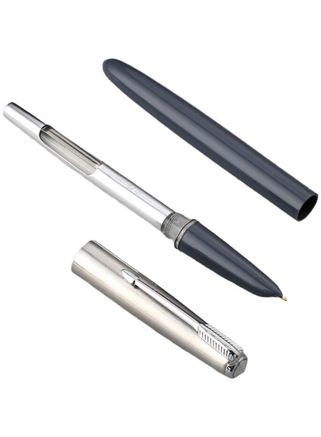 Hero [Back-To Gift] Fountain Pen 616 Small Size, Vintage Iridium Student Daily Writing Practice Pen, Dark Nib F, Morandi Deep Blue - Image 1