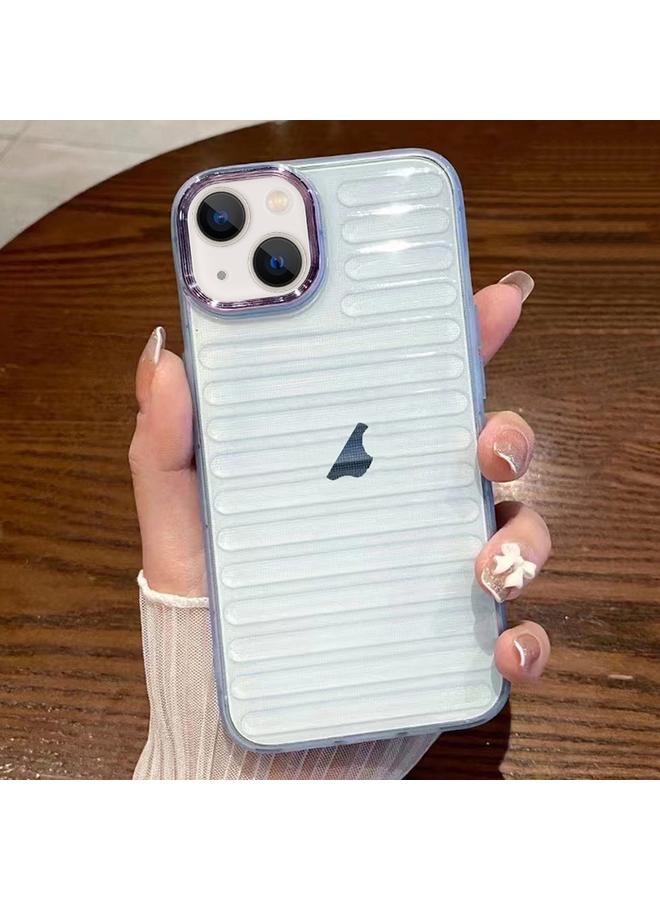 اس-توب جراب هاتف iPhone 13 مخطط مطلي بالكهرباء من مادة TPU الشفافة - Image 1