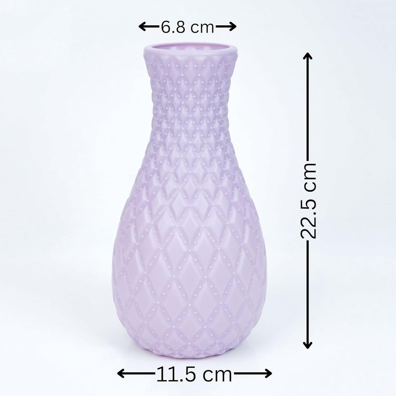 JRM Unbreakable Lightweight Modern Plastic Flower Vase for Home Dcor Gifting Bedroom Office Living Room Restaurant Weddings Christmas Pack of 1 Purple Flower Not Included - Image 4