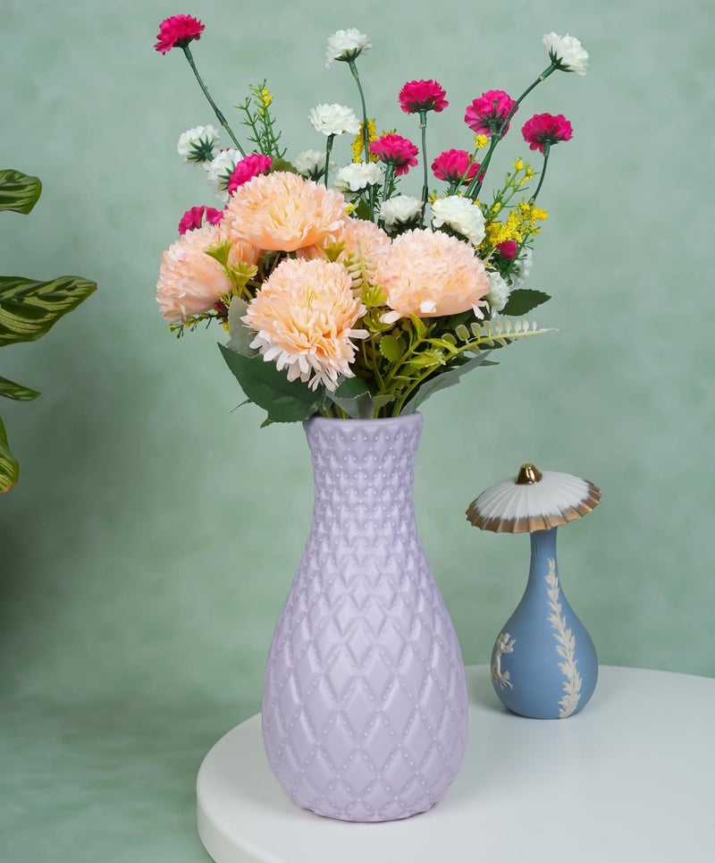 JRM Unbreakable Lightweight Modern Plastic Flower Vase for Home Dcor Gifting Bedroom Office Living Room Restaurant Weddings Christmas Pack of 1 Purple Flower Not Included - Image 2