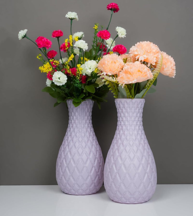 JRM Unbreakable Lightweight Modern Plastic Flower Vase for Home Dcor Gifting Bedroom Office Living Room Restaurant Weddings Christmas Pack of 1 Purple Flower Not Included - Image 5