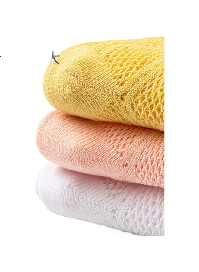 Lovebox Aibaoshi Baby Socks, Summer Thin Style, Newborn Low-Cut Mesh Socks, Cotton Socks, 4 Pairs, M Size (1-3 Years Old), B2099 - Image 1