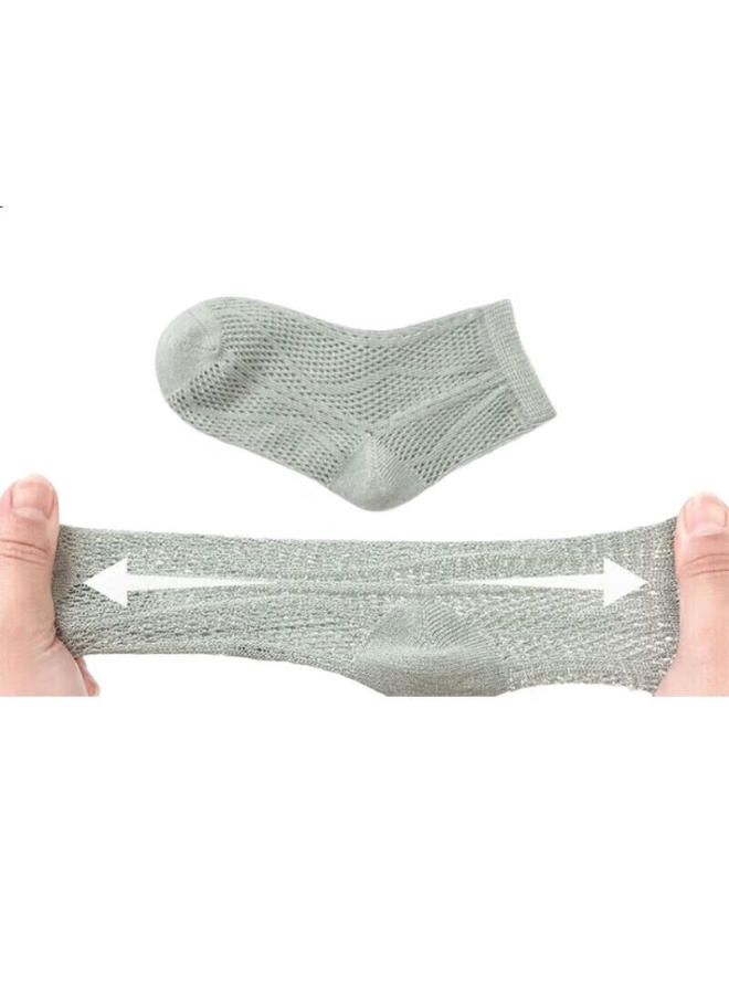 Lovebox Aibaoshi Baby Socks, Summer Thin Style, Newborn Low-Cut Mesh Socks, Cotton Socks, 4 Pairs, M Size (1-3 Years Old), B2099 - Image 3