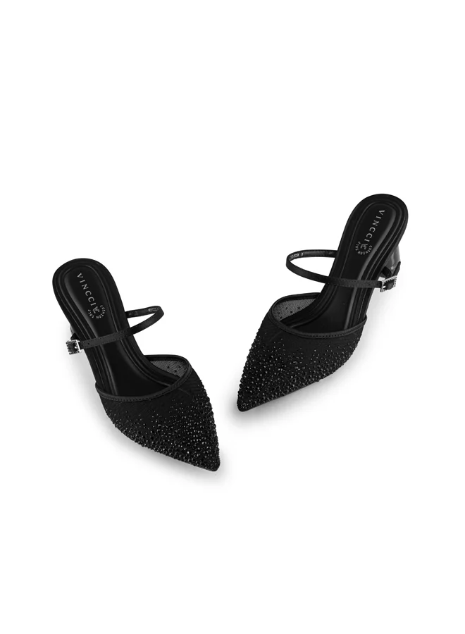 Vincci Women Pointed Toe Mid Heel Sandals