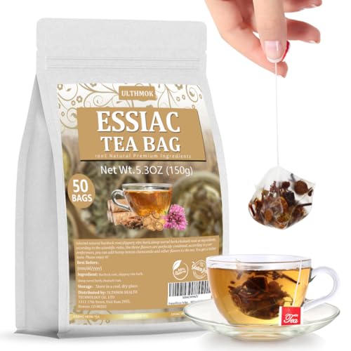 ULTHMOK Premium 50 Essiac Tea Bags, Wellness Blend Tea, made with 100% Natural Ingredients, No Additives & Caffeine Free. - Image 1