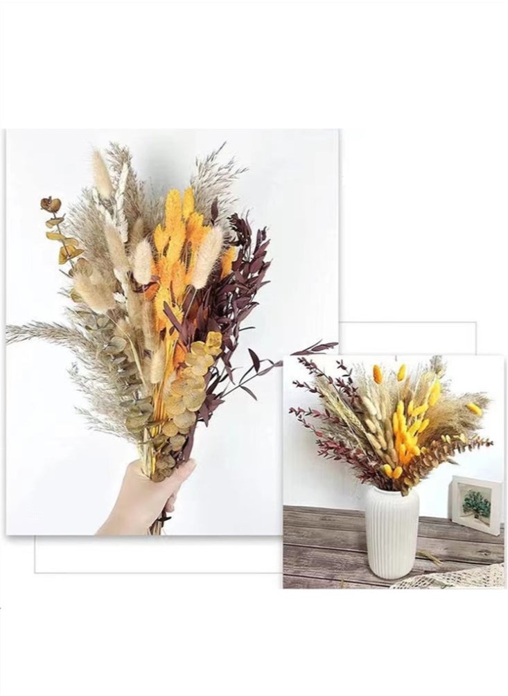 Kutis 100-Piece Natural Pampas Grass Decor,43cm Dried Flowers for Decoration,Artificial Flower Bouquet for Home Boho Table Decor Accessories  - Image 5