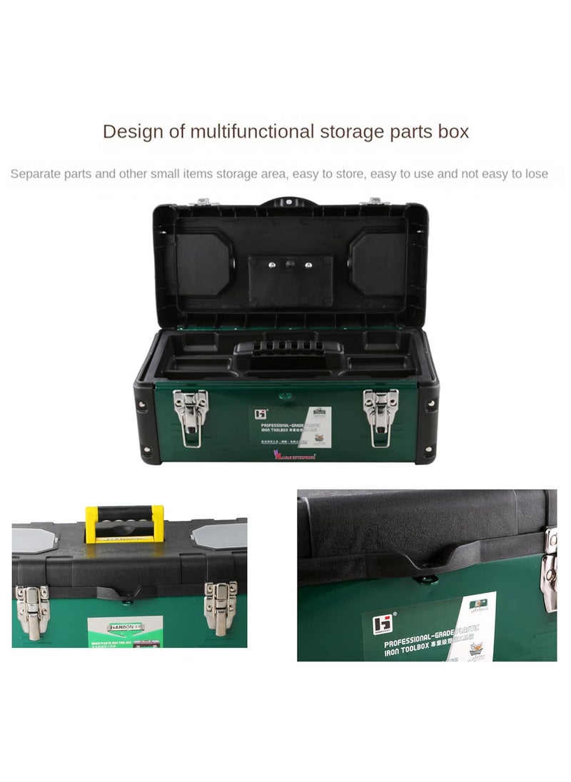 Malfah Enterprises Malfah Metal Tool Box Plastic Cover Removable Tool Tray for Storage of Tools 17 Strong Metal Latches Ideal organiser measured diagonally like tv screen 120117  - Image 3