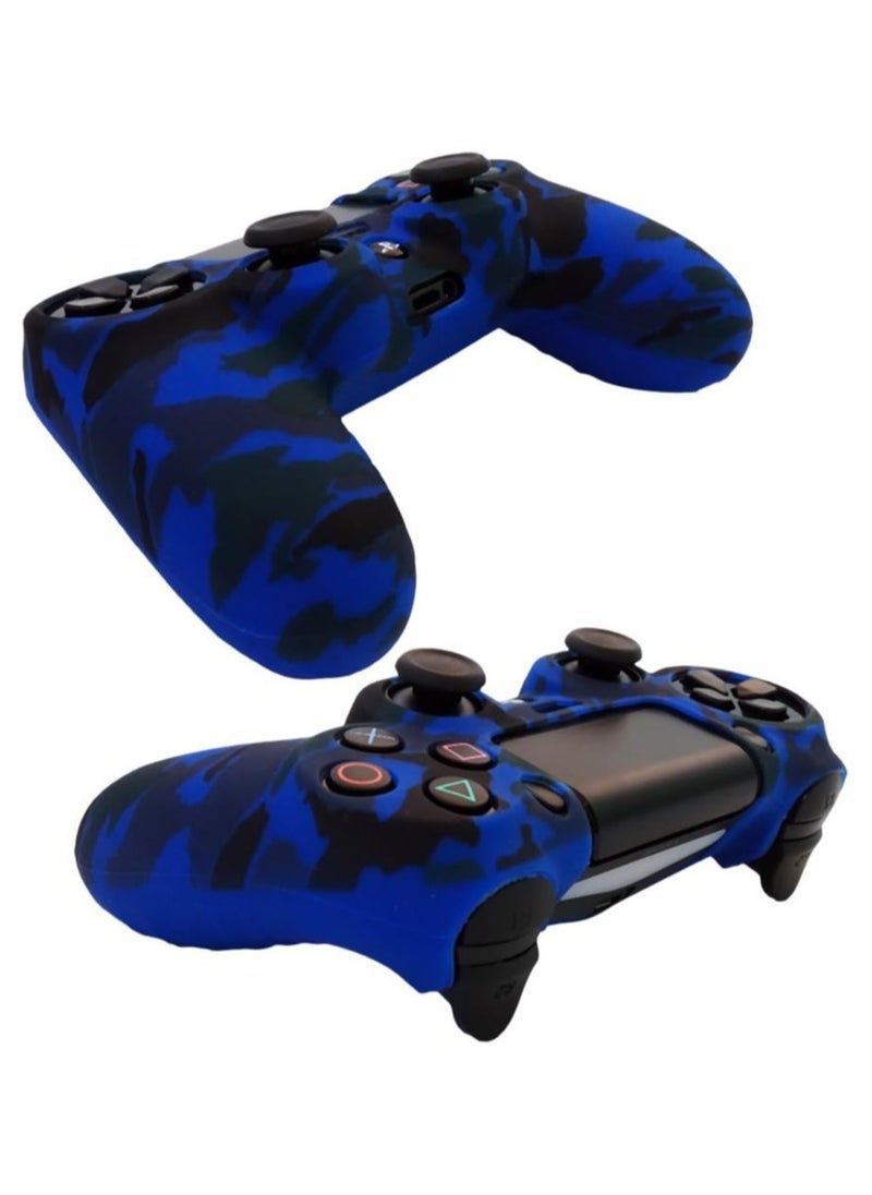 جراب غطاء وحدة تحكم PS4 ازرق مموه