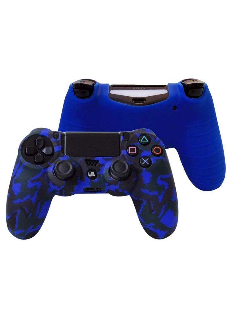 جراب غطاء وحدة تحكم PS4 ازرق مموه