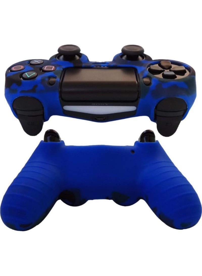 جراب غطاء وحدة تحكم PS4 ازرق مموه