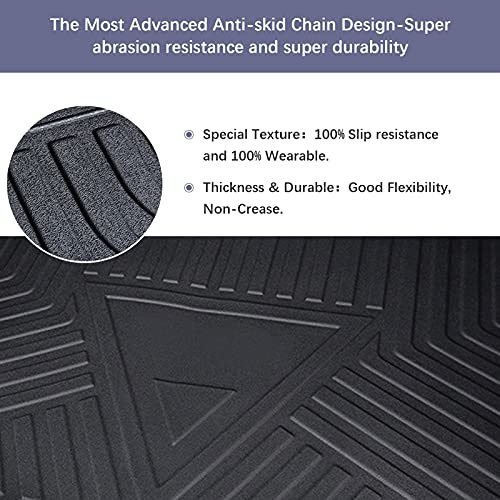 Elsetyler Cargo Liner for 2020-2026 Sentra - Black TPE All Weather Heavy Duty Waterproof Rear Cargo Tray Trunk Floor Mat Protector Compatible with 2020-2026 Nissan Sentra - Image 4